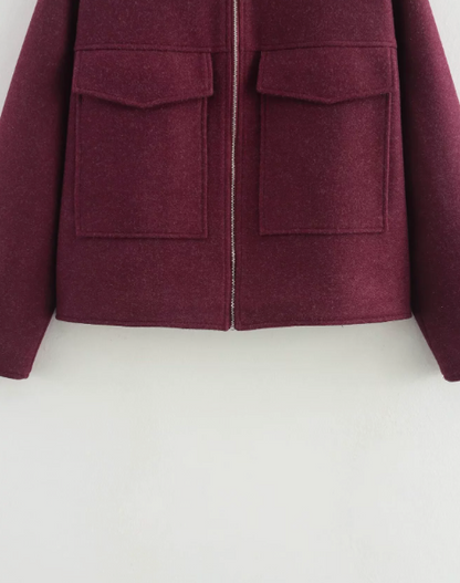 Red Felt Jacket for Women