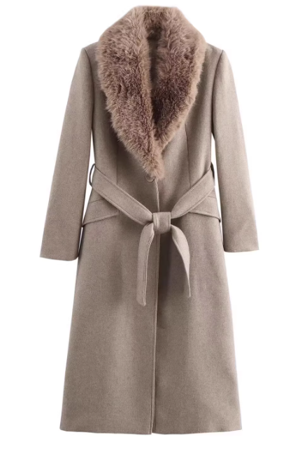 Woman Black/Beige Coat