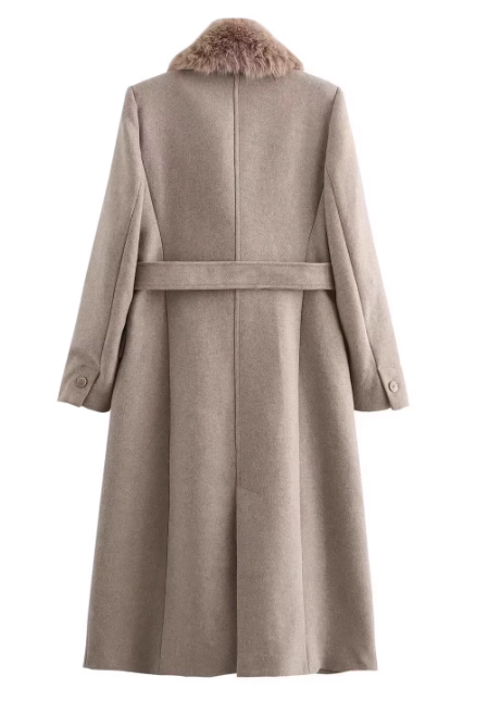 Woman Black/Beige Coat