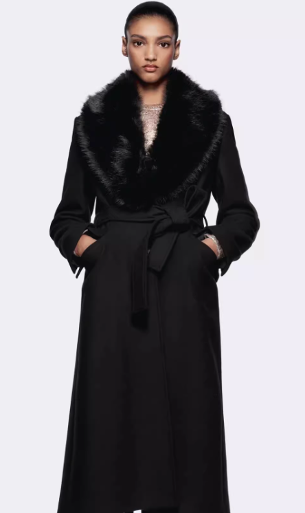 Woman Black/Beige Coat